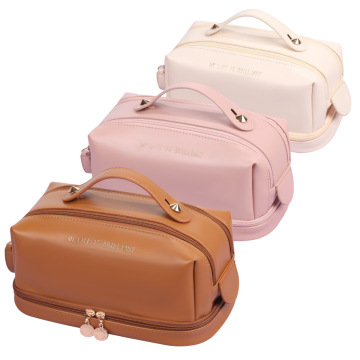 Travel Essentials: กระเป๋าแต่งหน้าหนัง PU กันน้ำและเคสเครื่องสำอางสำหรับกิจวัตรความงามแบบ on-the-go ที่มีสไตล์