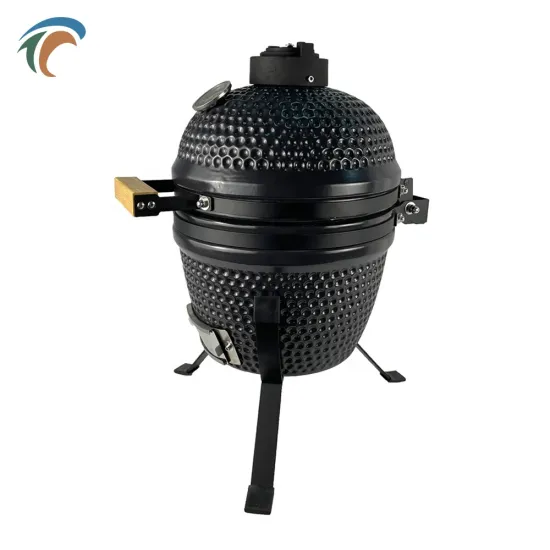 3-5 People Ceramics Charcoal Bbq 13 Inch Kamado Grill For Skewers