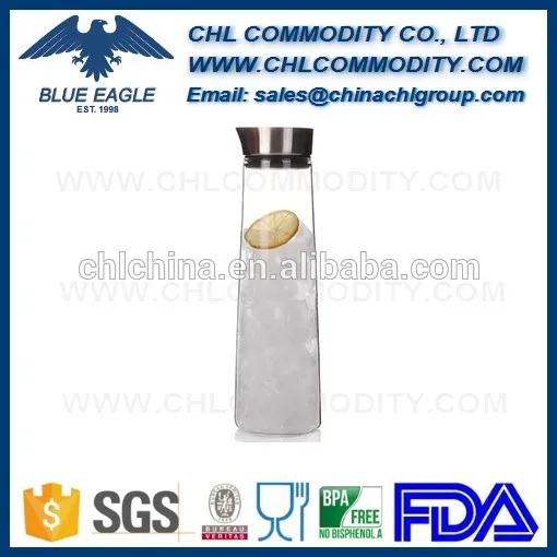 Food grade heatproof juice glass cup with stainless steel caps