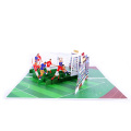 Tarjeta de juego de fútbol emergente 3D
