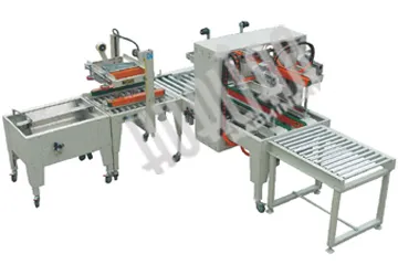 Automatic Carton Sealing Strapping Packing Line