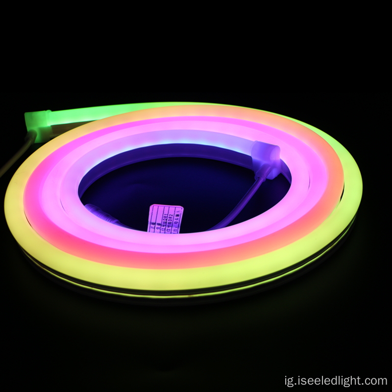 Gburugburu 360degree na-agbanwegharị nrịgharị neon silicone tube