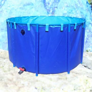 Yüksek kaliteli 1mm kalınlığında Yuvarlak Yuvarlak Su Ürünleri Tankları Tuval Koi Göleti Balık Çiftçiliği için
