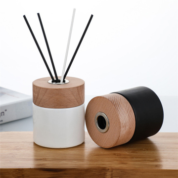 White Diffuser Bottle 100ML with Beech Wood Lid