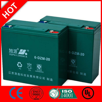High performance 12v agm lead acid battery rain-cover for electrical bike CE ISO QS