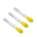 13*100 mm de tubo de coleta de sangue médico amarelo de vácuo