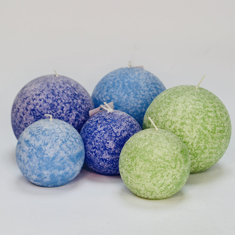 mottled ball candle