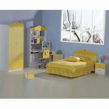 Children's Bed, Combined with Book Shelves, Computer Desk and Computer Chairs