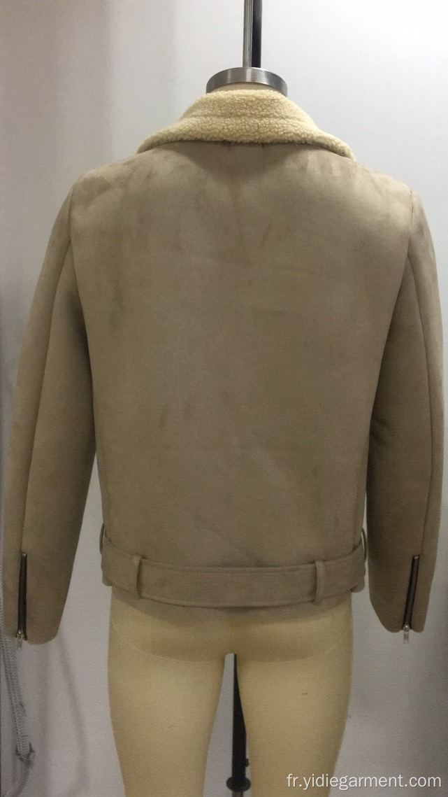 Veste en faux suède camel pour homme