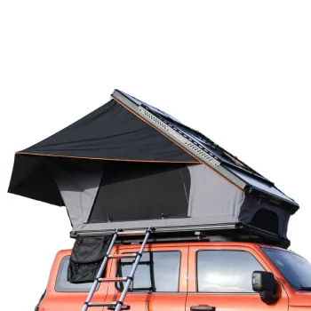 Aluminum Shell Triangle Roof Tent for 4WD - Automatic Opening Hard Shell Car Top Tent for 4-Person