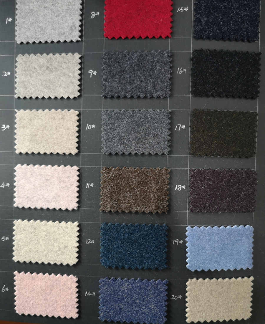Knitted Needle Punched wool polyester viscose fabric