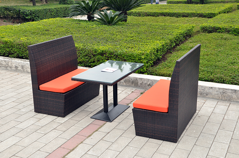 Outdoor Furniture Rattan Set with Long Chair