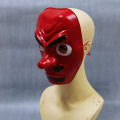 Máscara de festa de terror em PVC vermelho japonês Tengu