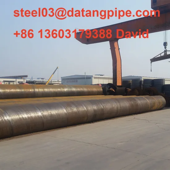 Black Welded Spiral Steel Pipe With API Standard