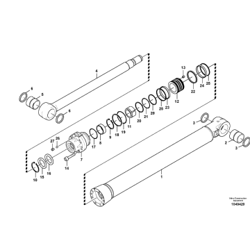 Bucket cylinder seal for EC750DL 14612140