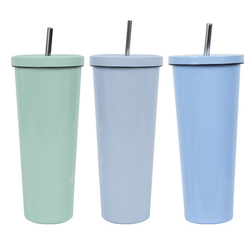 Vaso de acero inoxidable de doble pared 24oz con tapa