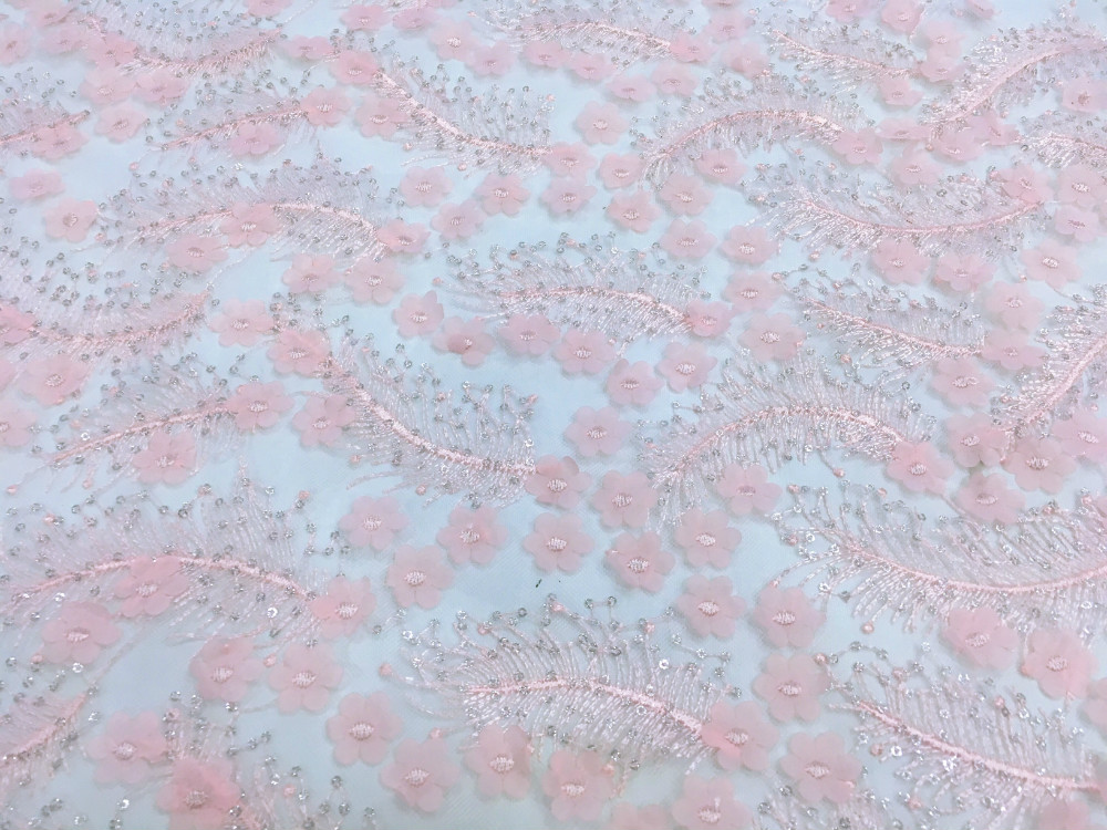 3D Sequin Embroidery Fabric