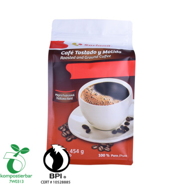 Saco de grãos de café com reforço lateral reciclável