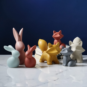 Cute Ceramic Animal Ornament for Home Decor