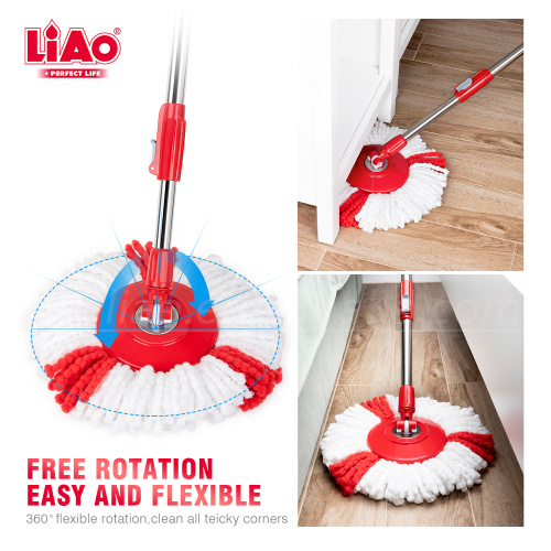 LiAo Spin Mop עם פיית ניקוז