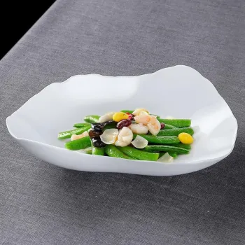 Nordic Modern Luxury Irregular Shape Ceramic Fruit Bowl