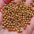 Perline grosse rotonde piccole placcate argento oro 4MM all&#39;ingrosso