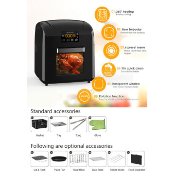 10L 1800W Multi Air Fritteuse und Backofen CE