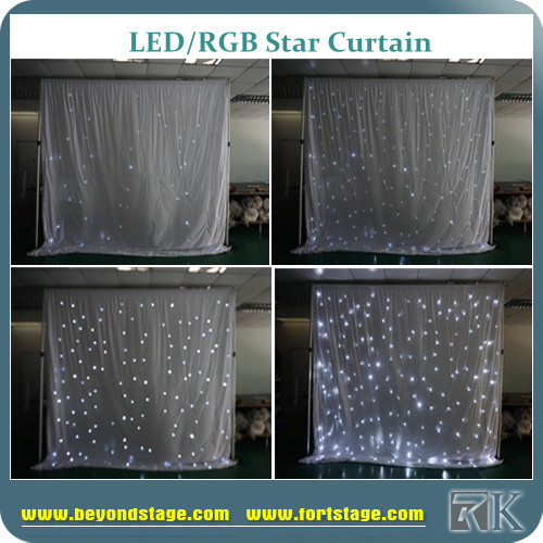 Black or white color led rgb star curtain starlit wedding backdrop curtain drapes for sale (4)