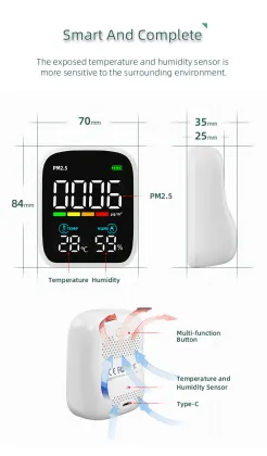 Handheld Portable PM2.5 Dust Monitor - Air Pollution Detector