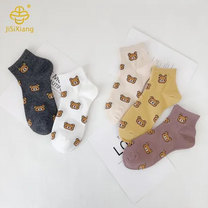 teddy bear socks, student socks, boneless socks