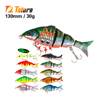 Tolure 13cm 30g Multi -Gelenk 5 Abschnitte schweben Minnow Lure