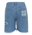 denim shorts med hög midja