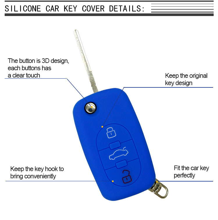 Audi Silicone Car Key Fob Cover 