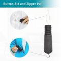 One-Handed Button Hook & Zipper Pull Aid