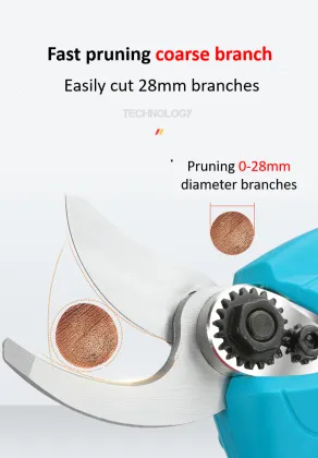 Cordless battery powered pruner shears electric