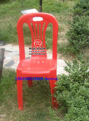 Anna Red Plastic Cafe Chair