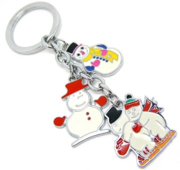 custom holiday gift Christmas snowman gift alloy keychains