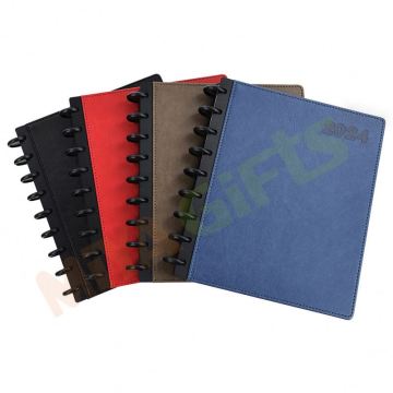 Custom HP Classic 9 Discbound Planner Notebook Set with Leather Cover and Debossed Logo