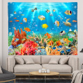 Aquatic plush decorative tapestry