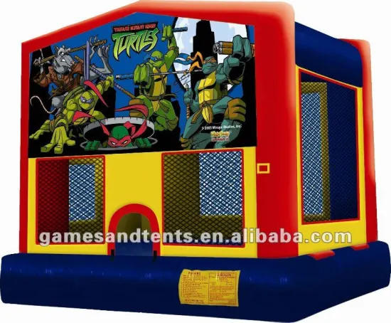 ninja turtle inflatable jumper with hooks & loops fastener art panel A2005