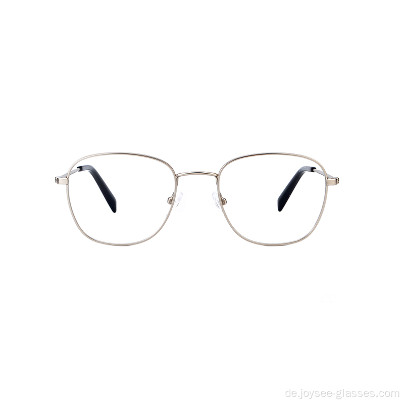 Neueste Retro Oval Vollrandmetall Rezept Augenbrillen Frames für Damen und Männer