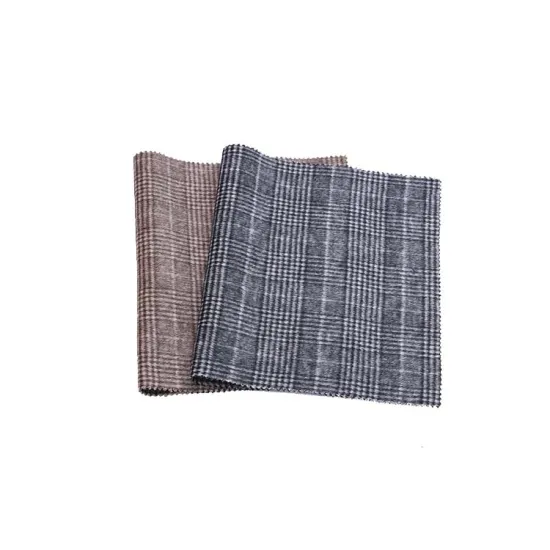 double-sided plaid fleece woolen fabric for overcoat