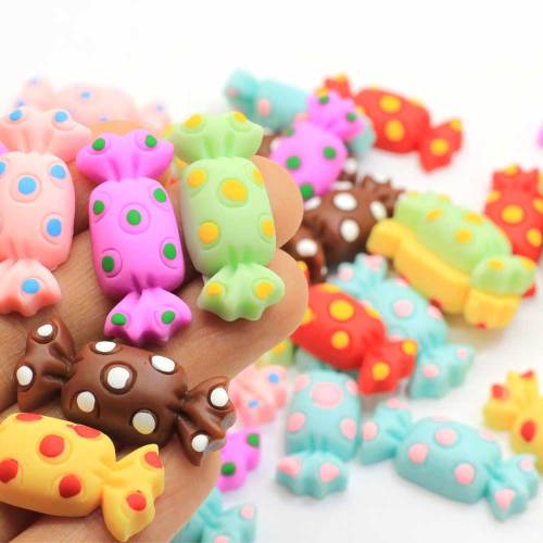 New Arrival Mini Candy Shaped Resin Flatback Cabochon For DIY Toy Decoration Charms Room Desk Phone Decor Beads