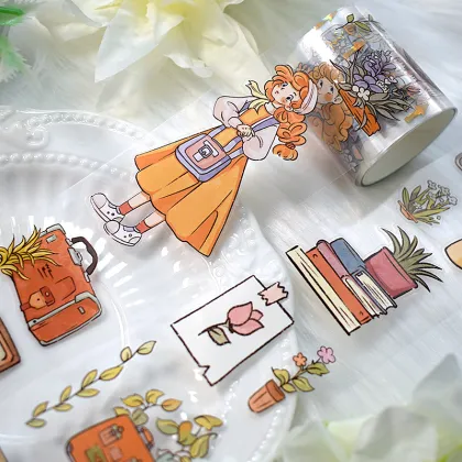 Autumn Overture Girl Tape Stickers for Scrapbook and Craft Projects