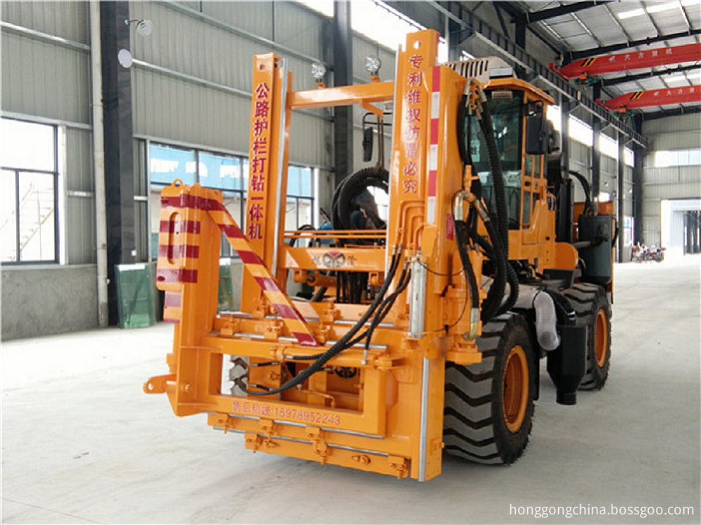 Highway guardrail Piling Machine