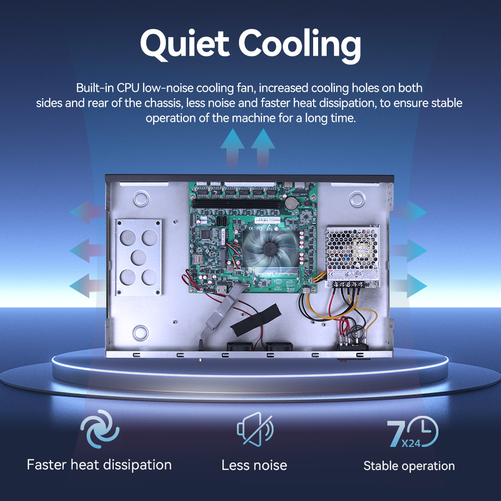 X86 4405U 10LAN Firewall Server