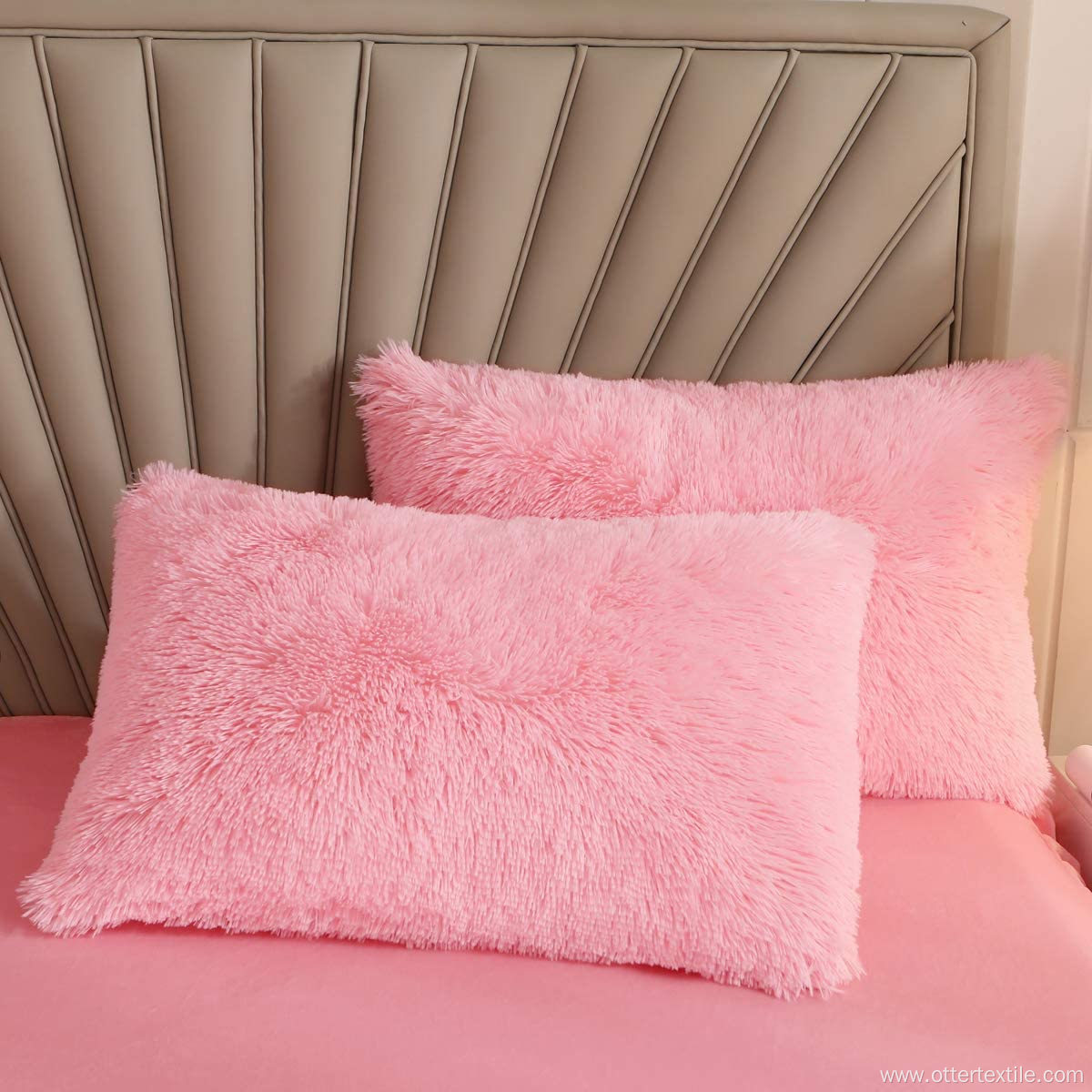 Faux Fur Fluffy Bedding Duvet Comforter Cover Set