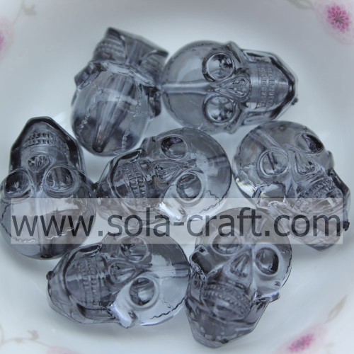 Wholesale Transparent Skull Acrylic Loose Beads for Decoration