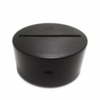 Hot Selling 7 Color Changeable LED Base with Round Plastic Touch Sensor for Acrylic Plate