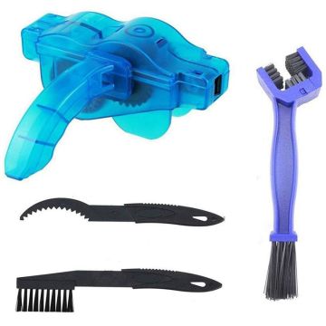 Portable Bike Chain Scrubber Kit - 4-Piece Bicycle Cleaning Tool for Quick Chain Wash